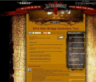 alter bridge dot com tour